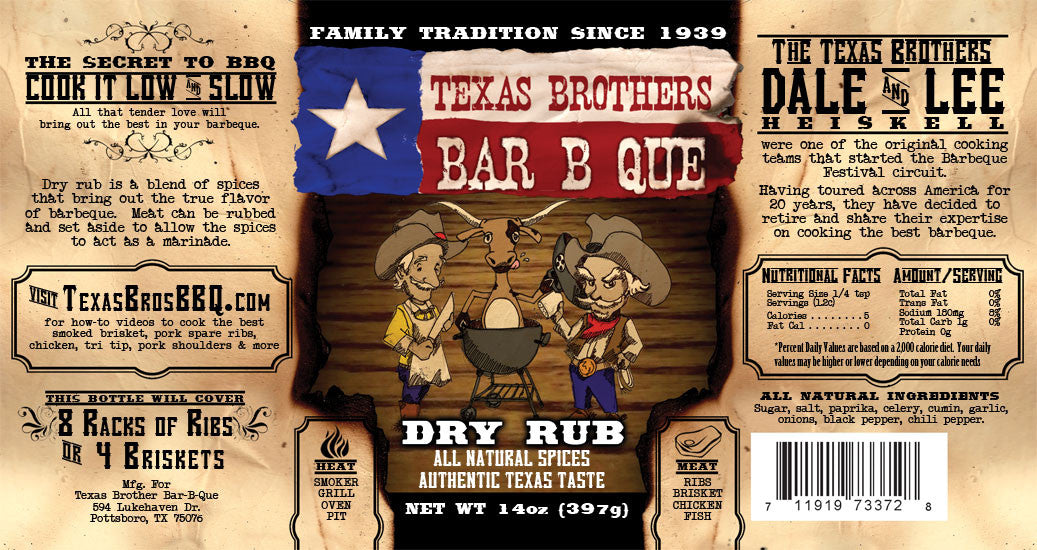 3 Pack - 14 oz Barbecue Dry Rub Spice Bottle