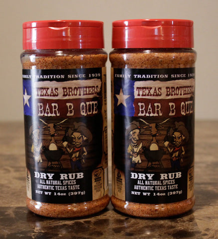 2 Pack - 14 oz Barbecue Dry Rub Spice Bottle