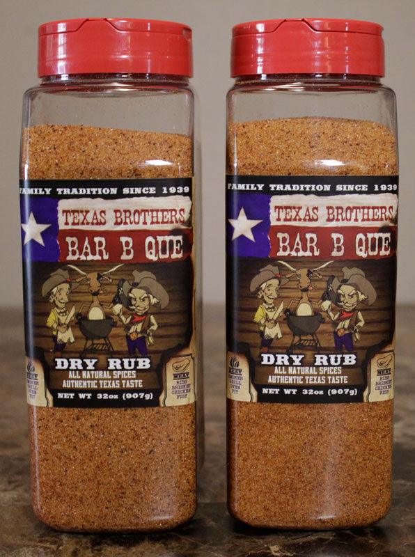 2 Pack - 32 oz Barbeque Dry Rub Spice Bottle