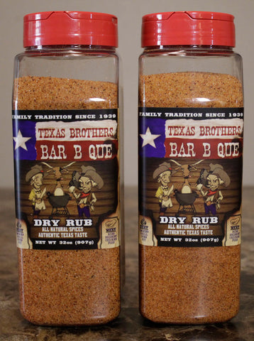 2 Pack - 32 oz Barbeque Dry Rub Spice Bottle