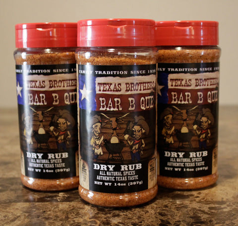 3 Pack - 14 oz Barbecue Dry Rub Spice Bottle