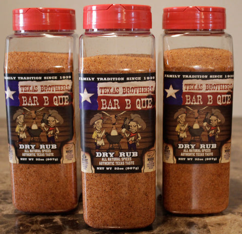 3 Pack - 32 oz Barbeque Dry Rub Spice Bottle